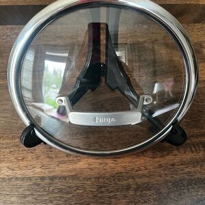 Ninja Glass Lid Replacement – Stainless Steel Handle – 9” Fry Pan Cover